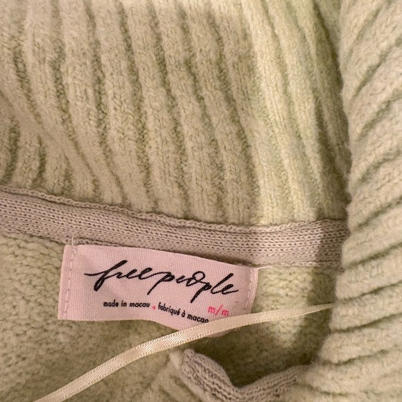 Free people Trading Up Cotton Blend Polo Sweater in color matcha melange - Picture 8 of 8